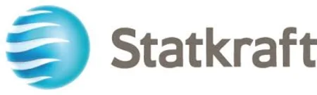 Statkraft logo - displayed with a light blue sphere to the left and the brand name to the right written in grey text